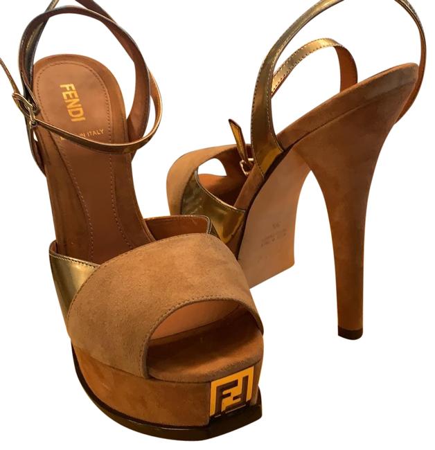 Fendi Camel Brown 36599 Sandals 