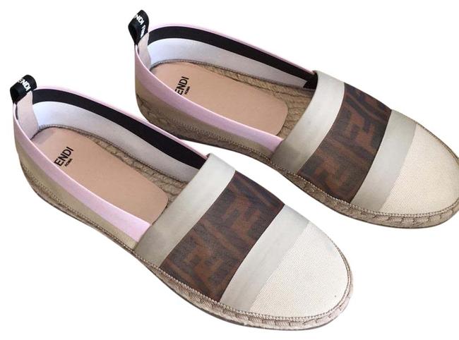 Fendi Cream Pale Pink Espadrille. Nwot Sandals 