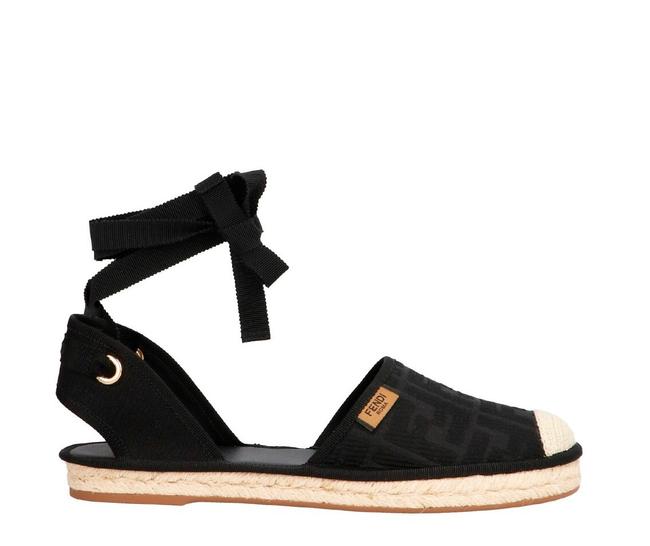 Fendi Ff Logo Roma Espadrille Flats 