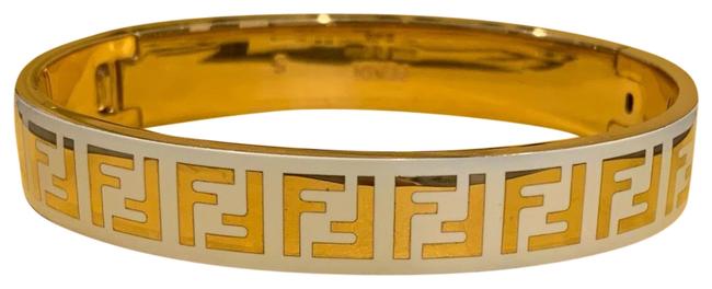 Fendi Gold and White Bracelet