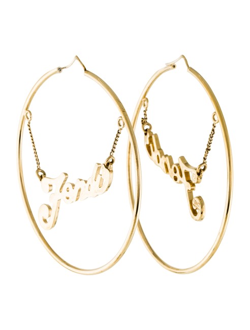 Fendi Gold Fever Hoop Earrings