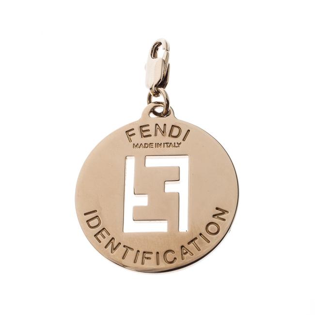 Fendi Gold Identification Tone Pendant Charm