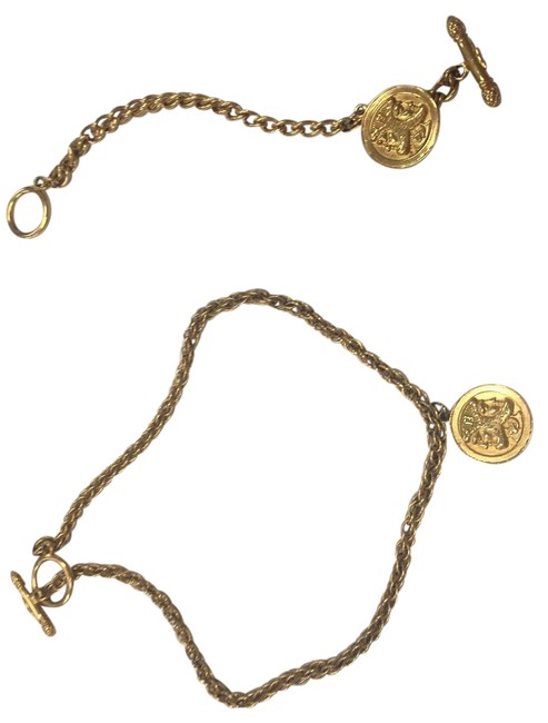 Fendi Gold Necklace and Bracelet Set