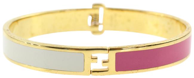 Fendi Gold Zucca Narrow Fendista Bracelet