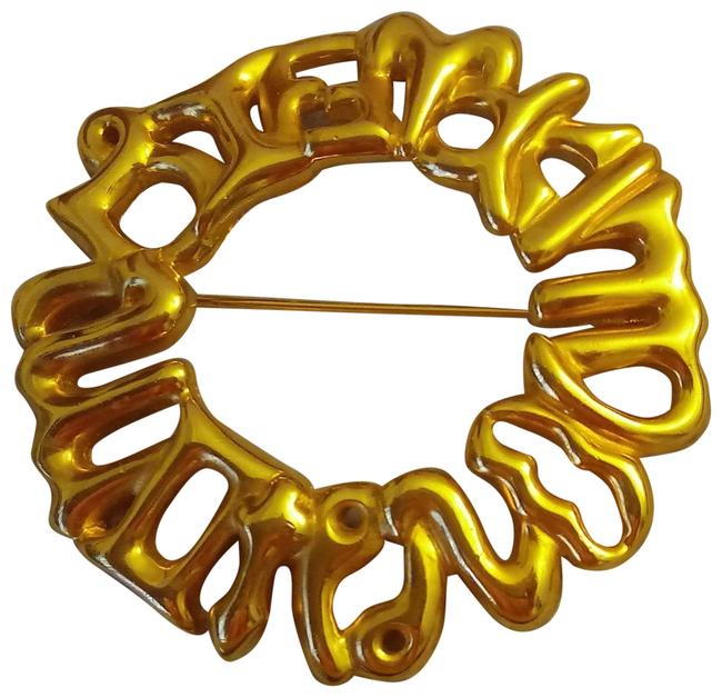 Fendi Golden Circle Zodiac Signs Pin Brooch