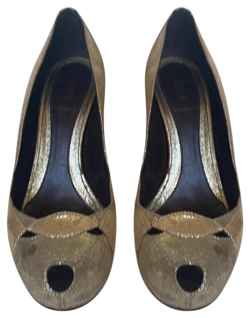 Fendi Gold Silver 8k2164 Platforms 