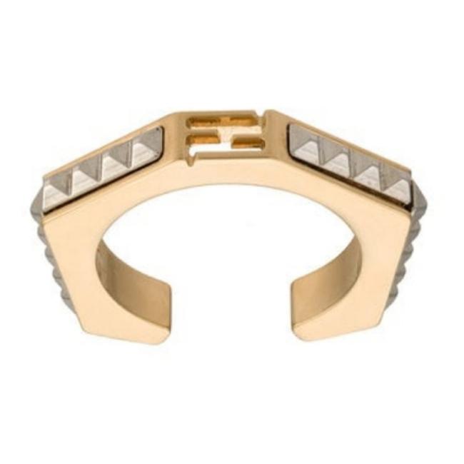 Fendi Gold Silver Baguette Ring