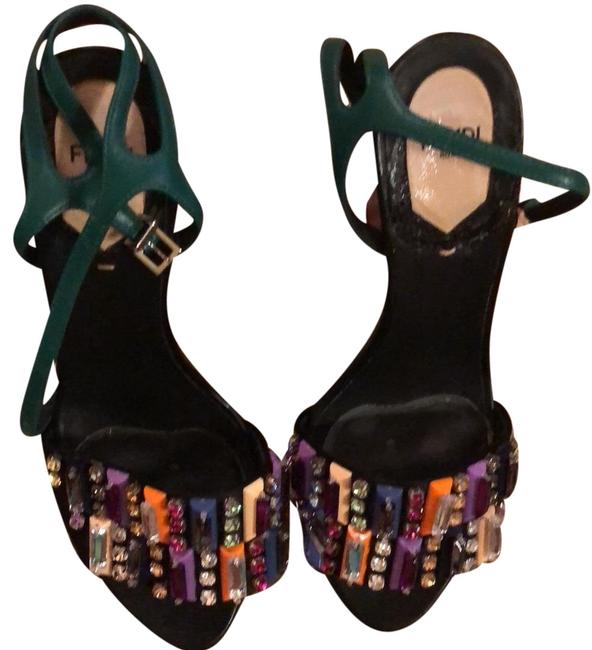 Fendi Green Multi 38160 Formal Shoes 