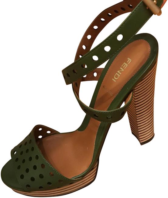 Fendi Green Sandals Pumps 