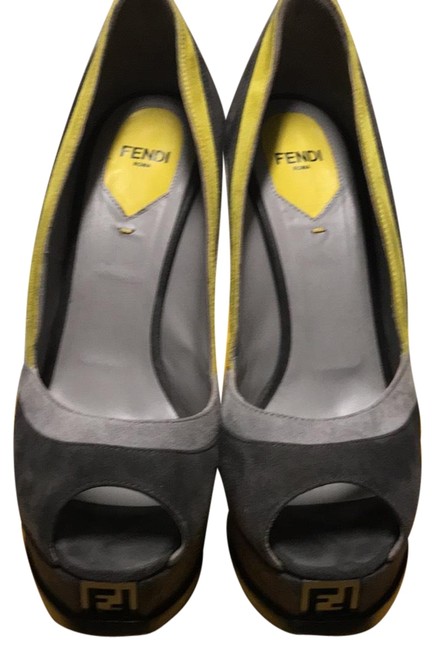 Fendi Grey Fendista Pumps 