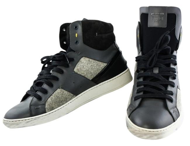 Fendi Multicolor Black Grey High top Sneakers 