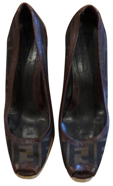 Fendi Logo Wedges Narrow Aa, N