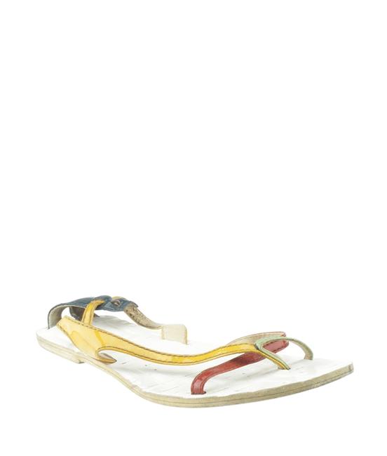 Fendi Multi color Strappy Patent Leather 174170 Sandals 