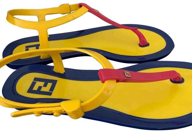 Fendi Multi Colored Jelly Sandals 