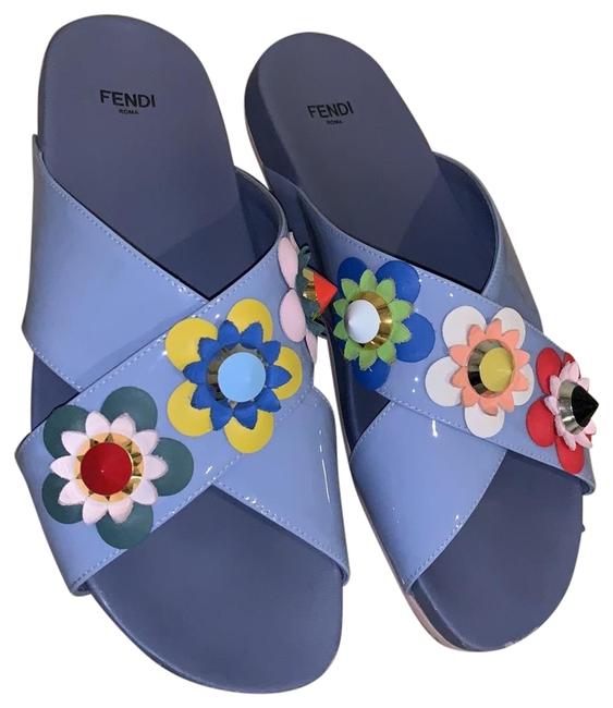 Fendi Multicolor Embellished Sandals 