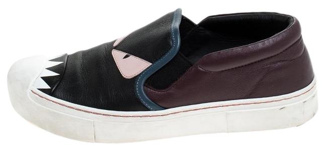 Fendi Multicolor Leather Monster Slip On 36.5 Sneakers 