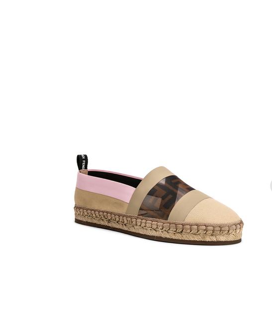 Fendi Multicolor Mesh Espadrille Flats 