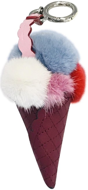 Fendi Multicolor Mink Fur Calfskin Ice Cream Bag Charm