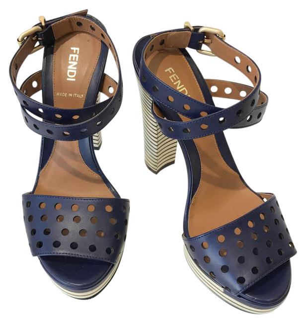 Fendi Navy Blue Sandals 