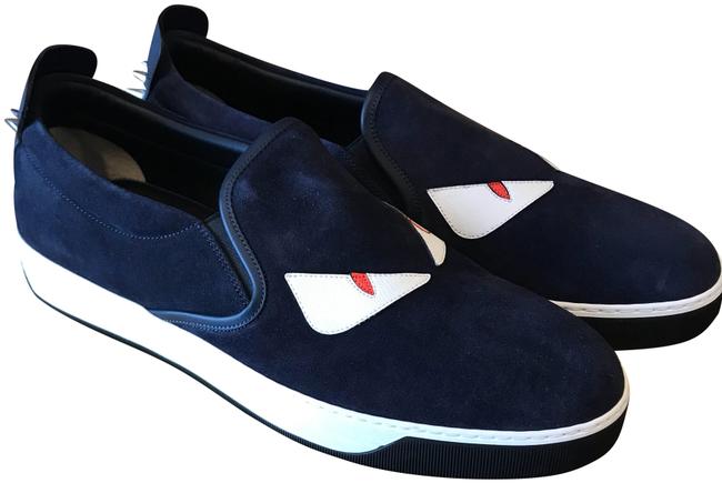 Fendi Navy Suede Monster Eye Men