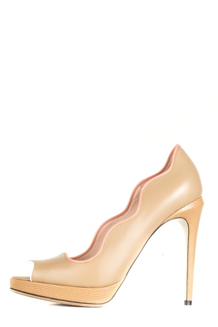 Fendi Nude Peep toe Heels Pumps 