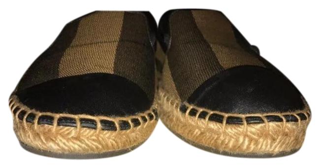 Fendi Pequin Espadrilles Flats Narrow Aa, N