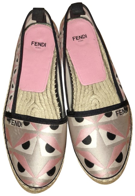 Fendi Pink Bug Espadrilles Flats 