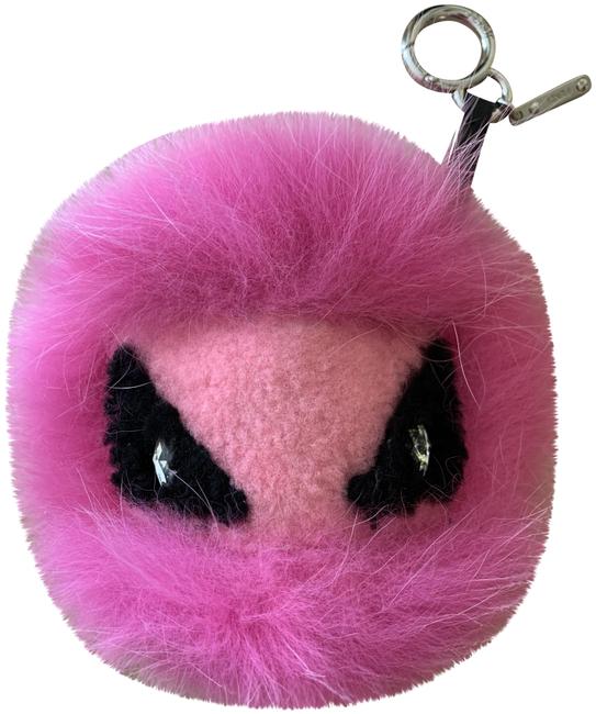 Fendi Pink Fox Fur Cube Monster Charm