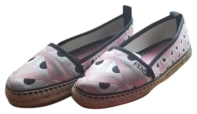 Fendi Pink Junia Monster Espadrille Flats 