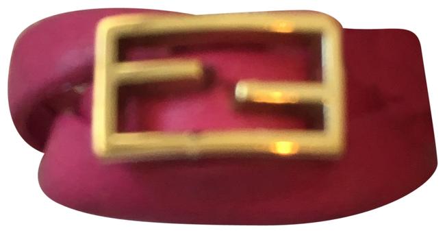 Fendi Pink Leather Ring