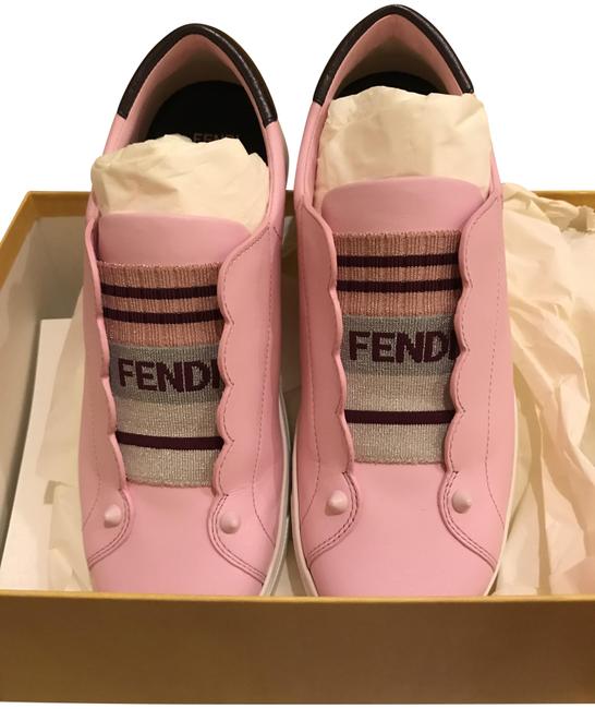 Fendi Pink Slip On Sneakers 