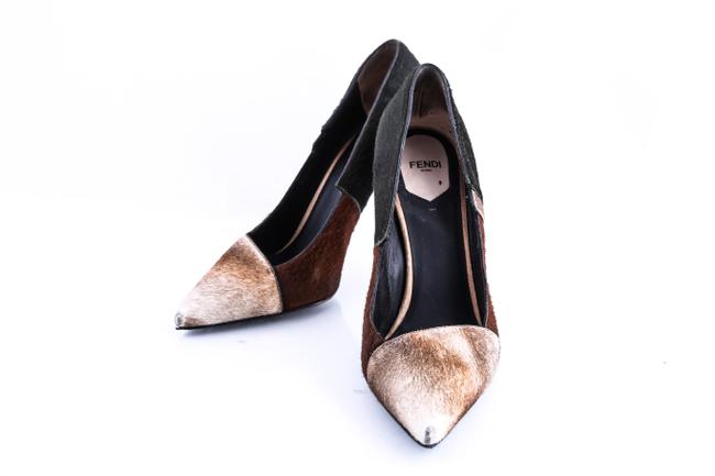 Fendi Multicolor Fendidiana Calf Hair Pumps 