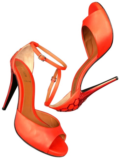 Fendi Red Orange 8x4520 Red+rosso Formal Shoes 