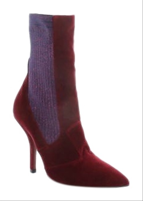 Fendi Rockoko Velvet Boots Booties 