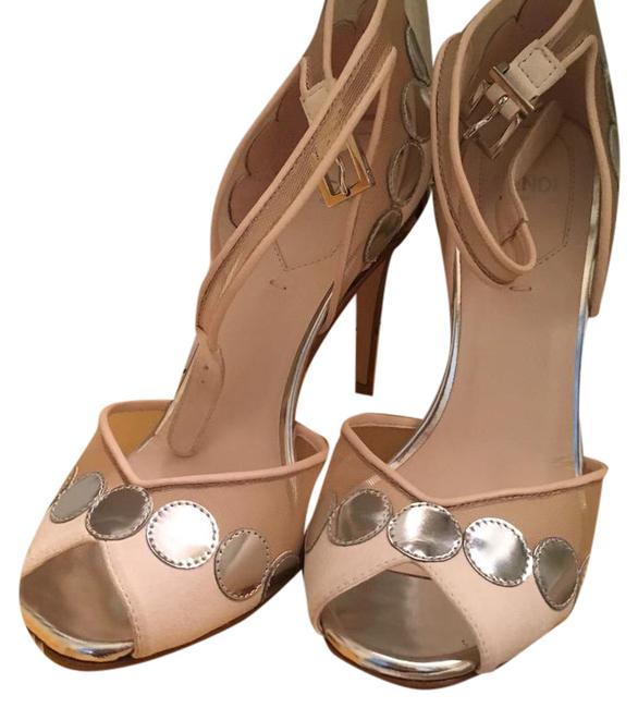 Fendi Silver and Nude 376109 Formal Shoes 