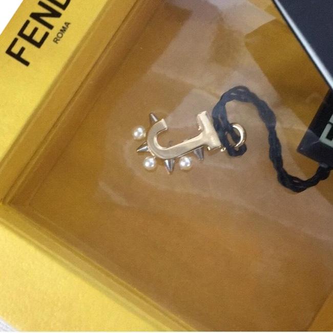 Fendi Silver Box New In J Studded Pearl Initial Charm