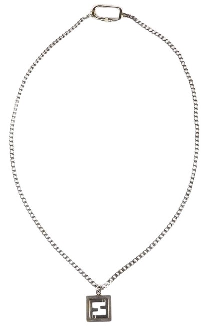 Fendi Silver Tone Chain Necklace