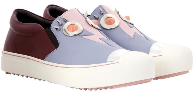 Fendi Studded Leather Slip on Sneakers 