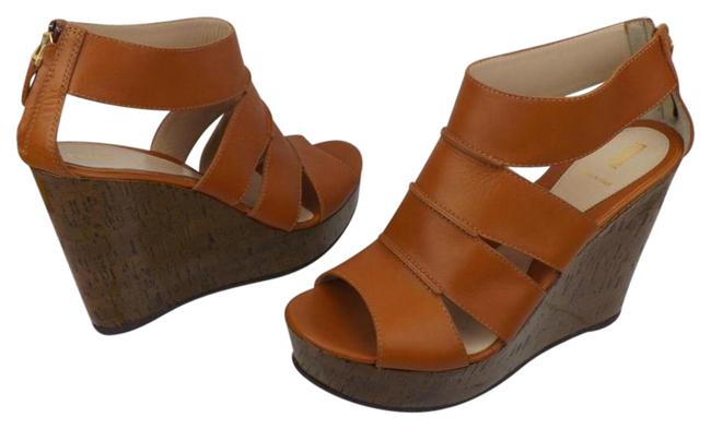 Fendi Tan Brown Sandals Wedges 