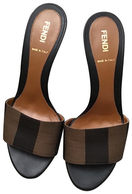 Fendi Tobacco Mule Sandals 