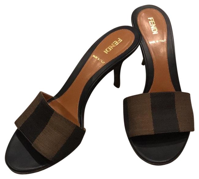 Fendi Tobacco Mules Sandals 