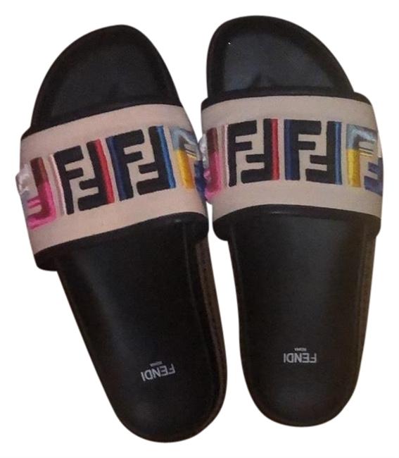 Fendi W W. Slide Sandals 