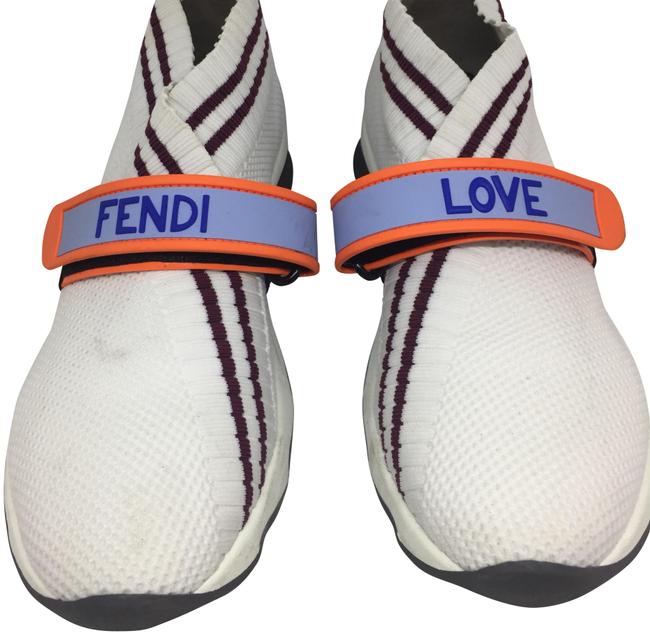 Fendi White Love Sneakers 