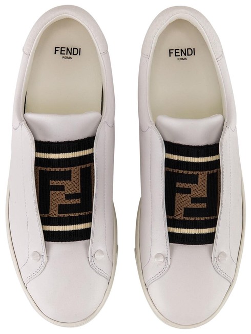 Fendi White Rockoclick Sneakers 