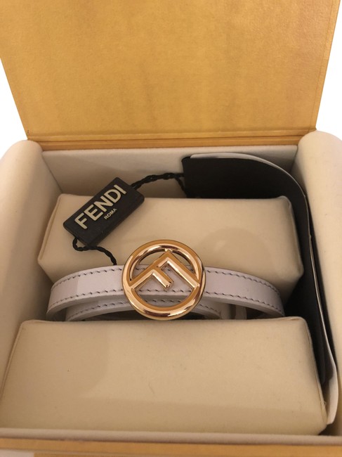 Fendi White Grey F Is Bracelet