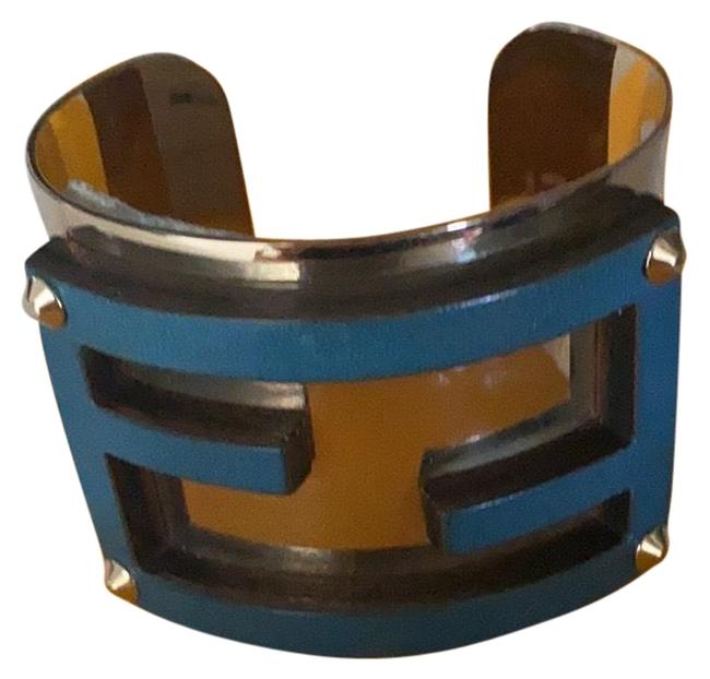 Fendi Wide Bangle Cuff with Ff Monogram Bracelet