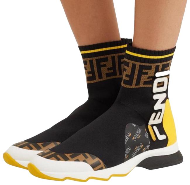 Fendi X Fila Logo Appliqued Sock Sneakers 