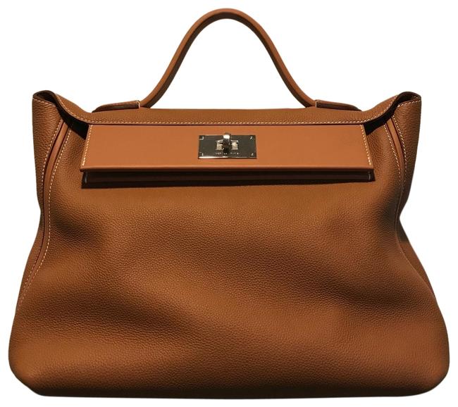Hermes 2424 35 Gold MauriceBarenia Satchel