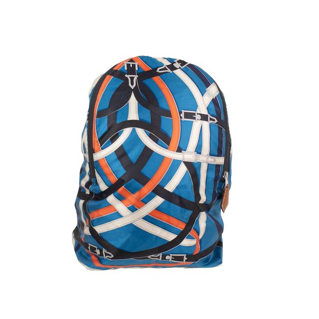 Hermes Airsilk cavalcadour Blue Nylon Backpack