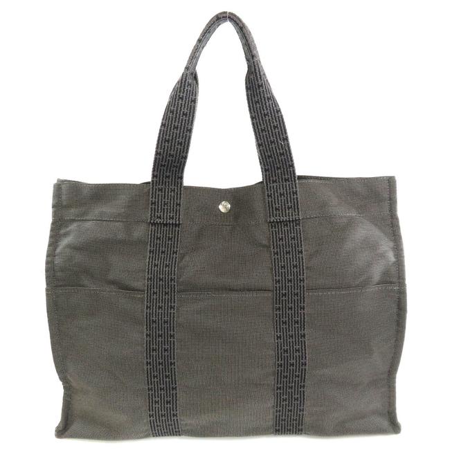 Hermes Ale Line Unisex Gray Canvas Tote